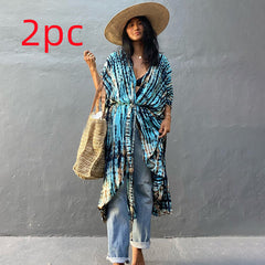 Polyester Ladies Sun Protection Resort Beach Dress Cover Up