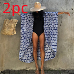 Polyester Ladies Sun Protection Resort Beach Dress Cover Up