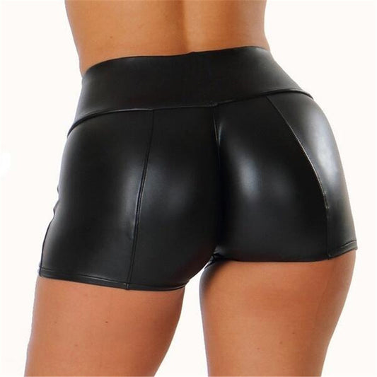 Butt Lifting Peach Leather Shorts