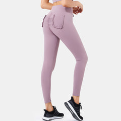 Pocket high waist sports fitness cropped pants