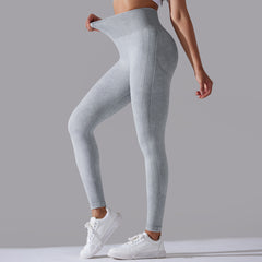 Knitted Seamless Yoga Pants Running Sports Fitness High Waist Butt Lifting Leggings Womens Clothing