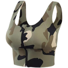 Workwear Camouflage High Waist Peach Hip Lifting Leggings Sports Vest